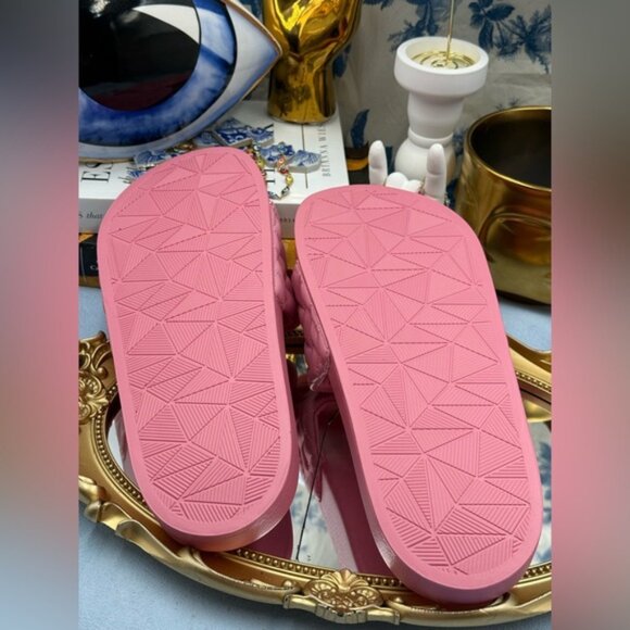 🆕 KURT GEIGER LONDON 🧿 NWOT Meena Eagle Quilted Slide, Pink - Sz 39 US 8.5 - Picture 15 of 15